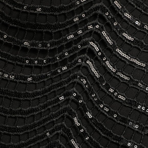 NWT Lulu's Black Sequin Mini Dress, Size Small - Picture 3 of 14